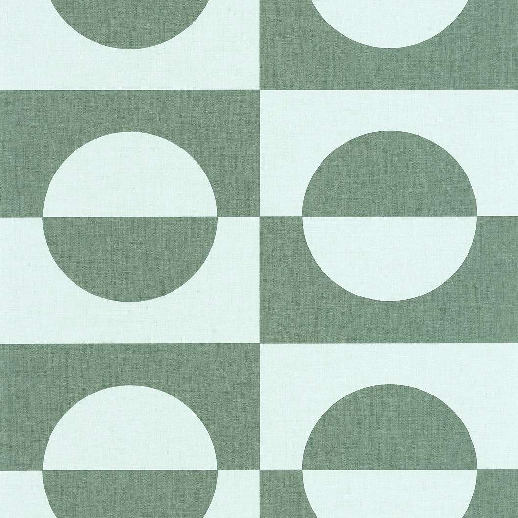 Zöld retro tapéta geometrikus mintával textiles struktúrával