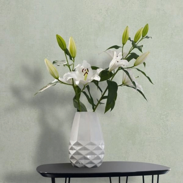 Zöld textil mintás vlies dekor tapéta