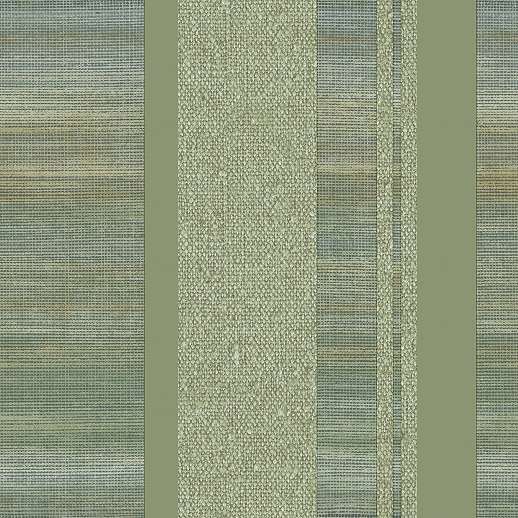 Zöld textil struktúrált csíkos mintás olasz design tapéta