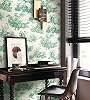 Zöld toile stílusú francia design tapéta