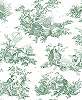 Zöld toile stílusú francia design tapéta