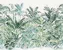 Zöld trópusi botanikus mintás vlies fali posztertapéta