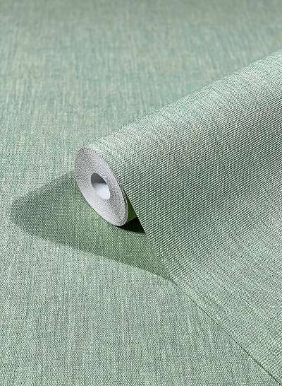 Zöldes textilhatású vlies mosható design tapéta