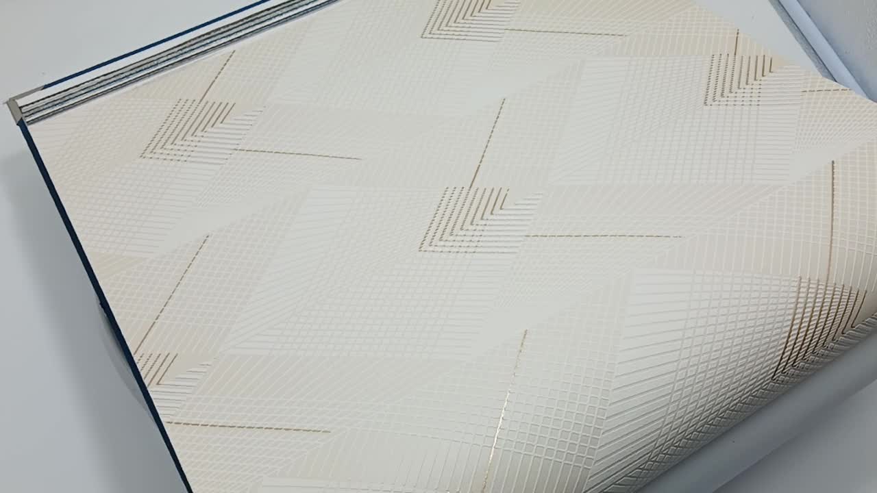 Bézs arany modern geometrikus mintás elegáns tapéta