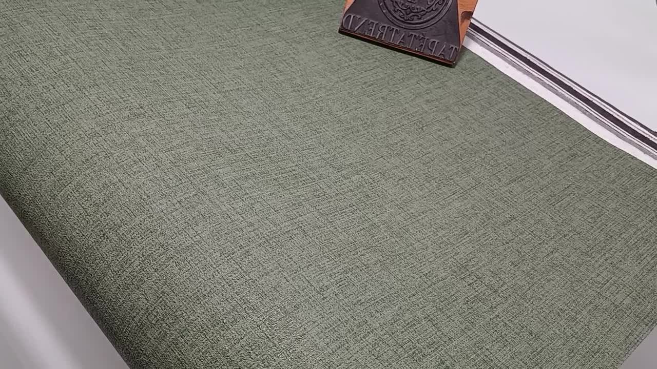 Fakózöld textil szőtt hatású vlies tapéta