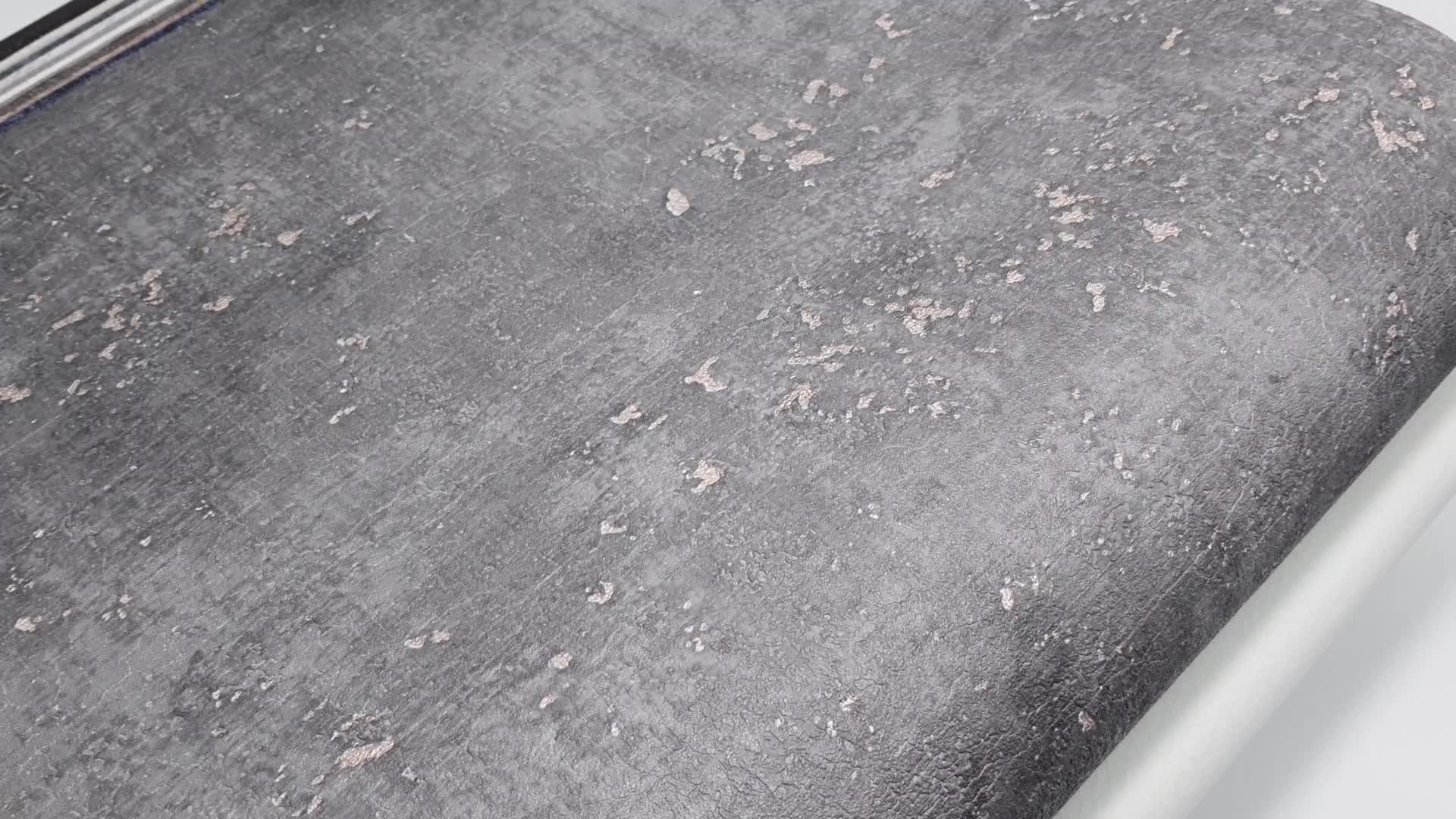 Antracit antik beton hatású mosható vinyl design tapéta