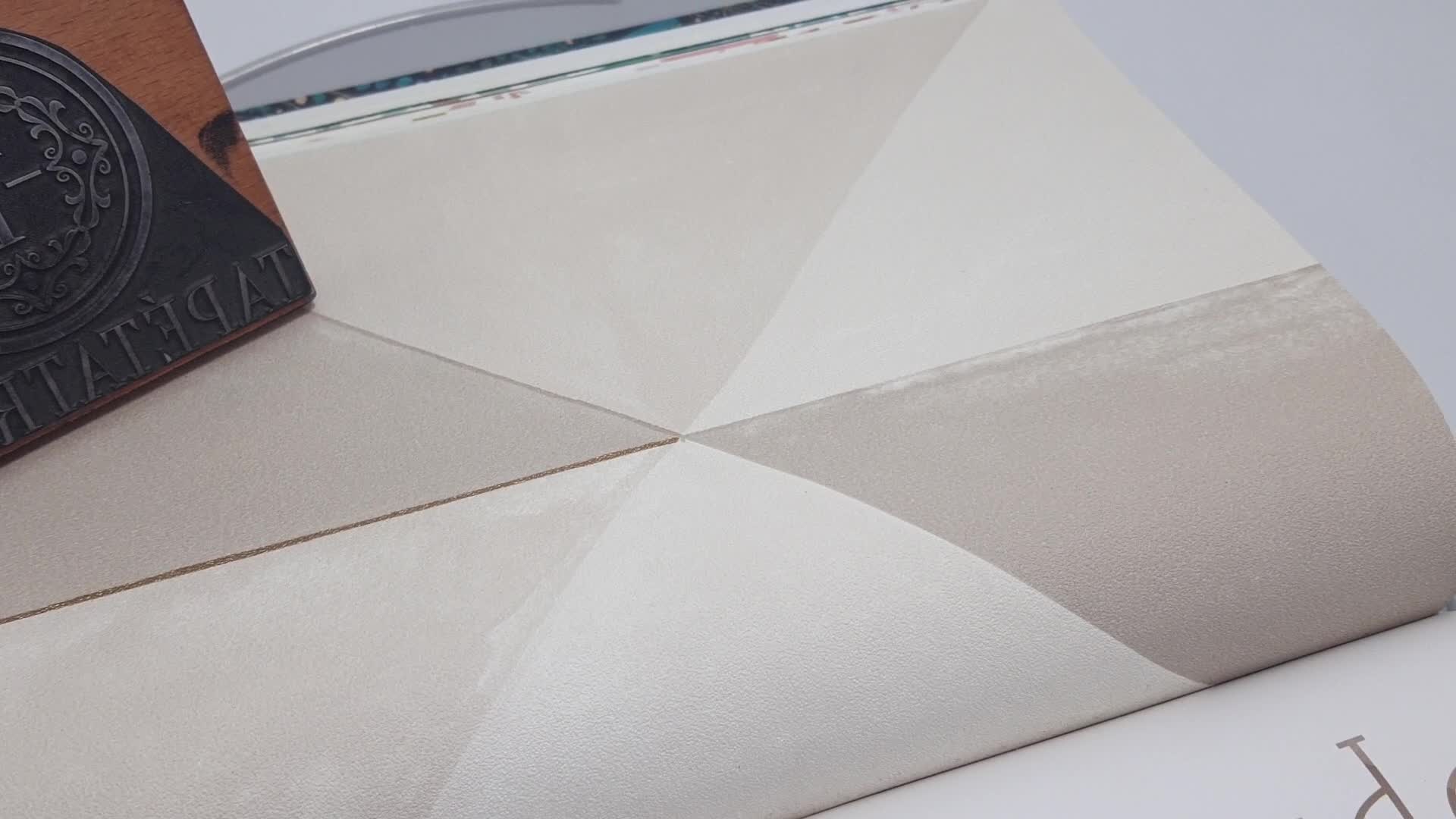 Krém bézs modern háromszög geometrikus mintás vlies tapéta