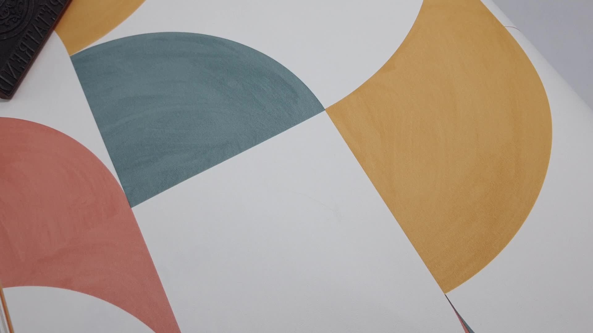 Több színű design geometrikus mintás prémium tapéta