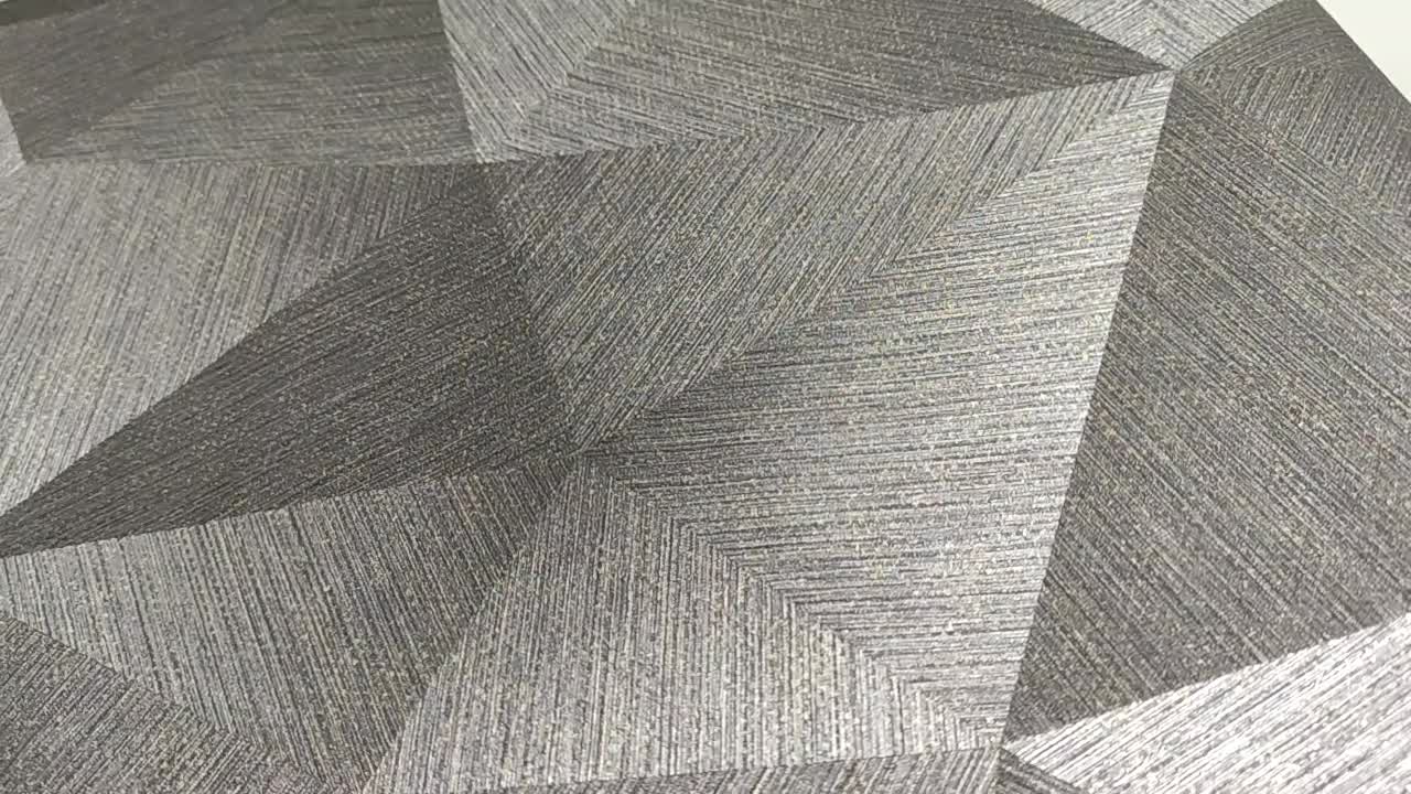 3D tapéta fekete 3d hatású modern geometriai mintával