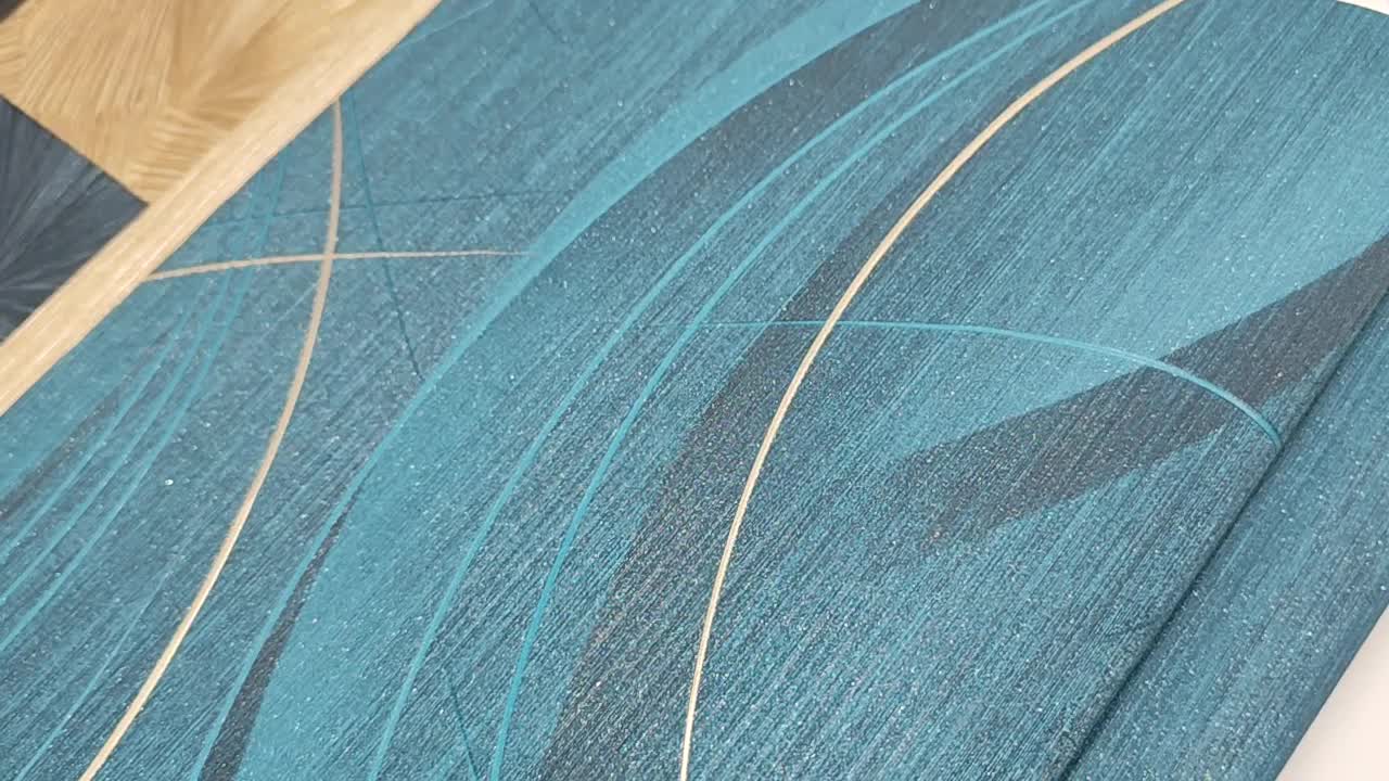 Türkiz tapéta modern geometrikus mintával