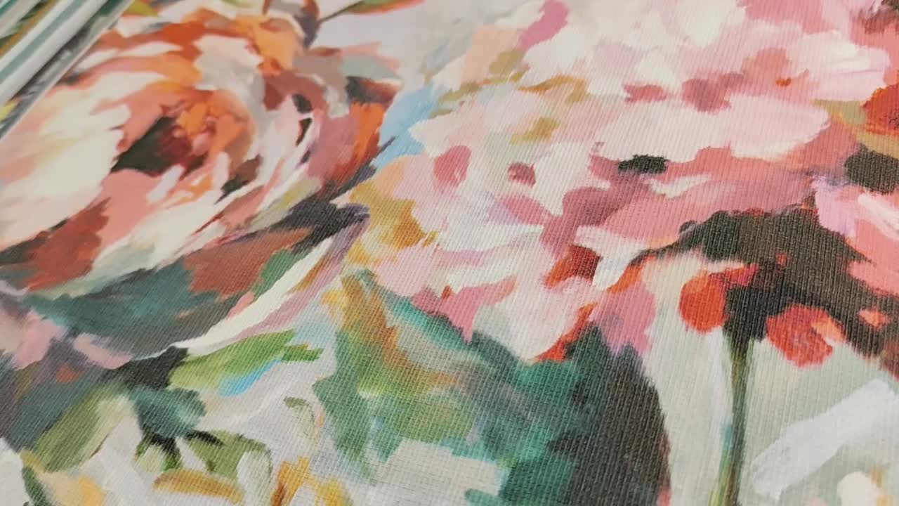 Virágmintás tapéta romantikus akvarell rózsa mintákkal