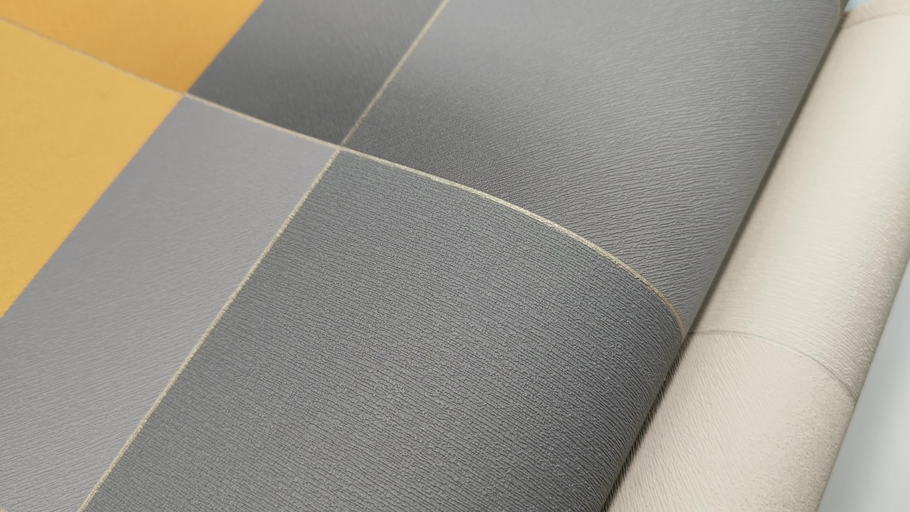 Négyszög geometria mintás 3d hatású grafit fekete színű design tapéta