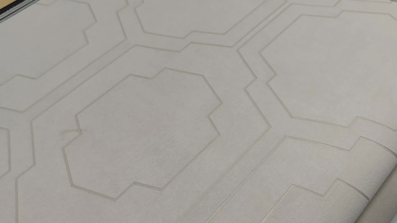 Retro csempe mintás vlies design tapéta bézs krém színvilágban