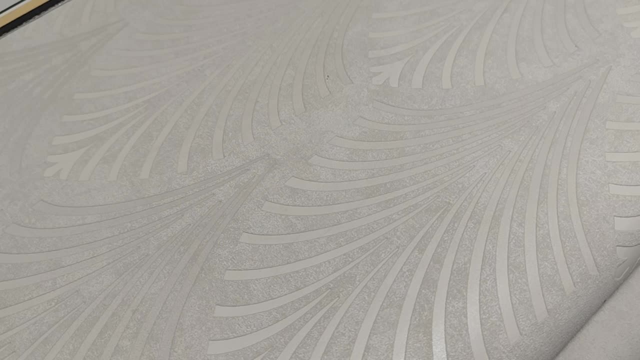 Art deco mintás vlies tapéta bézs, szürke színvilágban