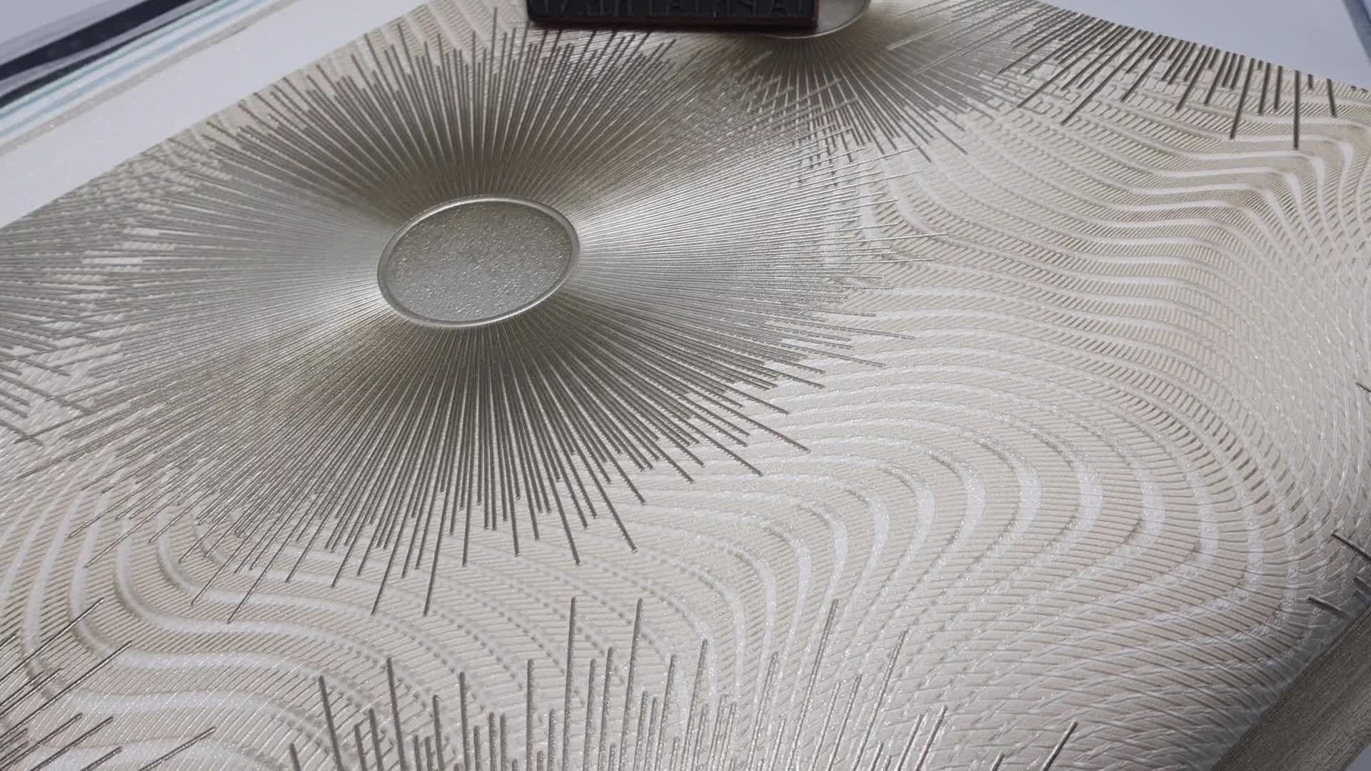 Arany kör geometrikus mintás vlies design tapéta metál fénnyel