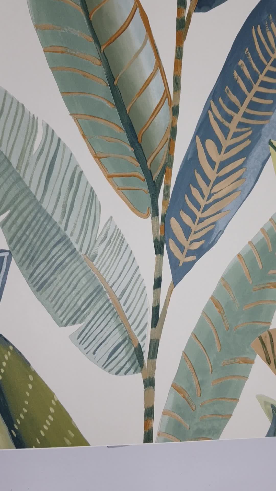 Design tapéta skandináv stílusú levél mintával