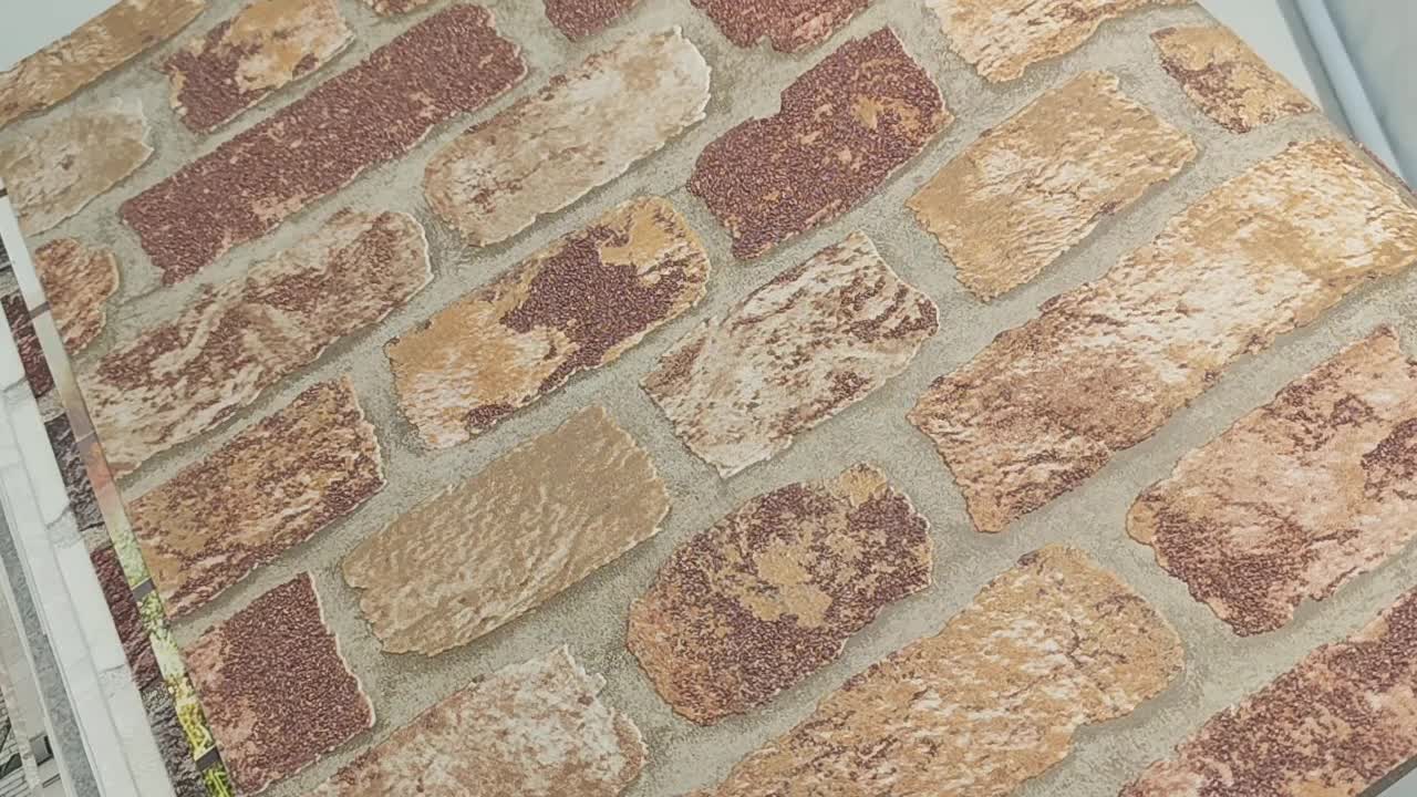 Téglamintás design tapéta struktúrált vöröses tégla mintával