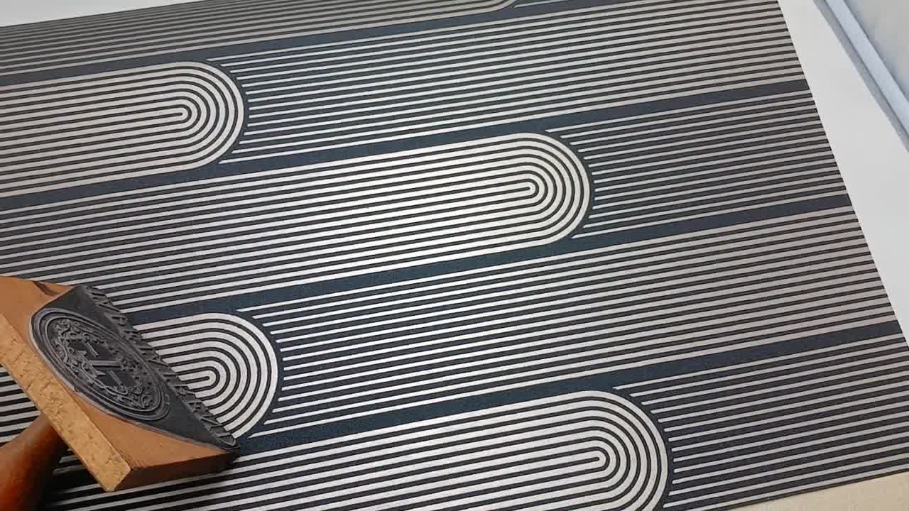 Fekete art deco mintás vlies design tapéta