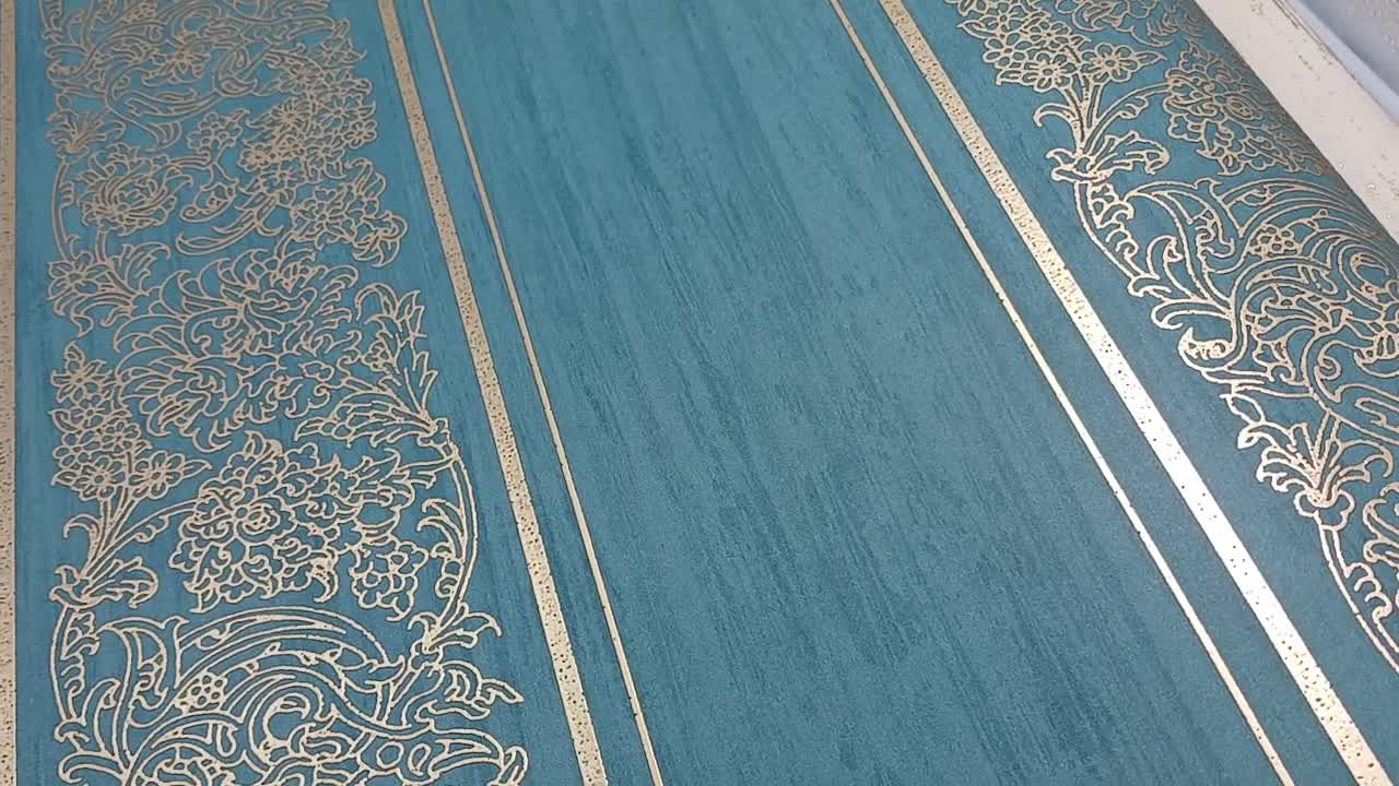 Türkiz orientális stílusú prémium design tapéta