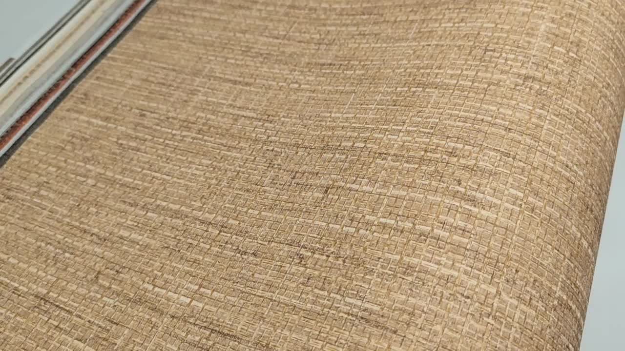 Barna erős rattan szőtt hatású mosható design tapéta