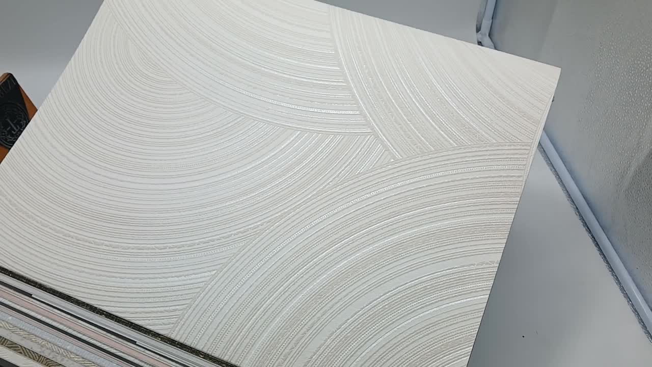 Bézs félkör mintás vlies design tapéta