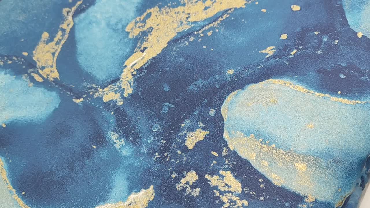 Kék arany márvány ásvány mintás deign tapéta