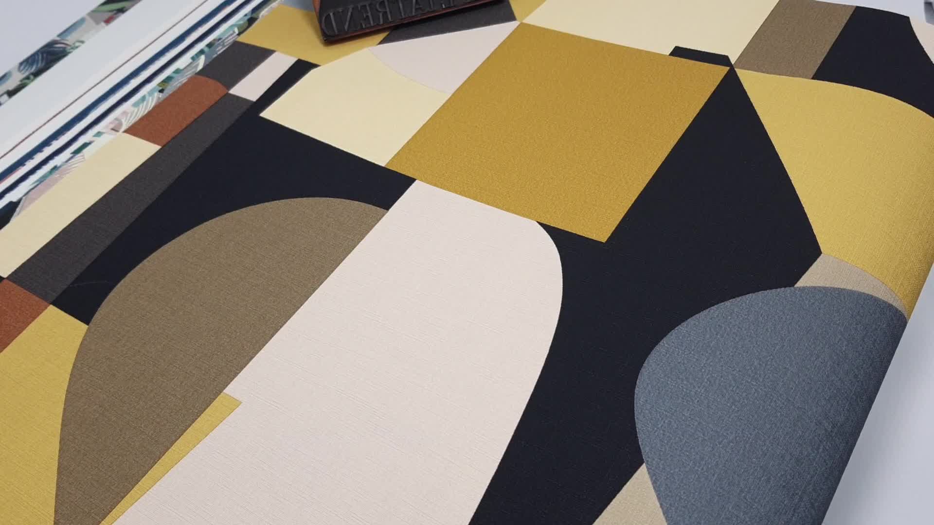 Design tapéta geometrikus mintával bauhaus stílusban