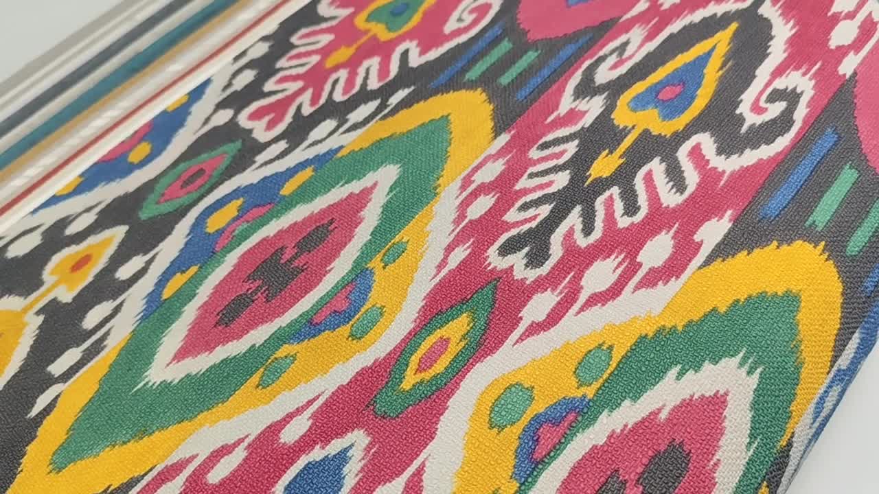 Színes marokkói hangulatú design tapéta népies mintával