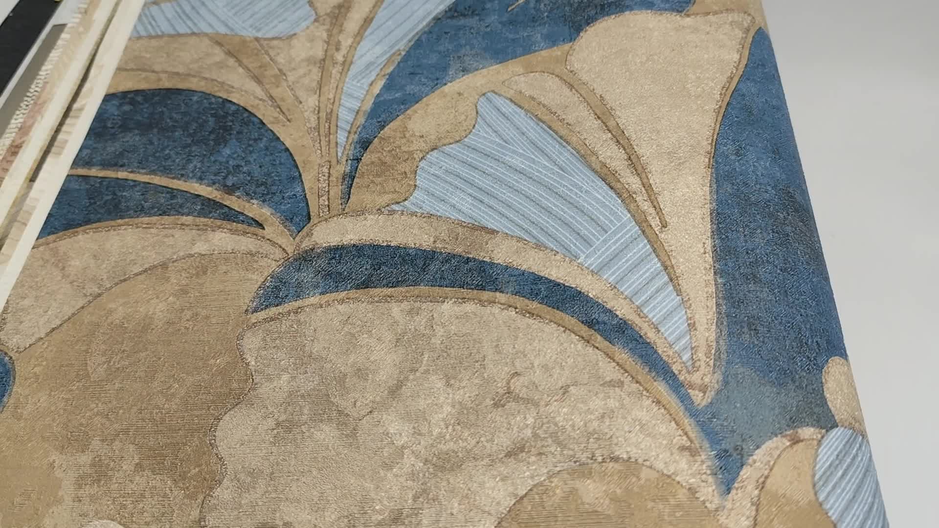 106cm dupla széles design tapéta elegáns ginkgo levél mintával