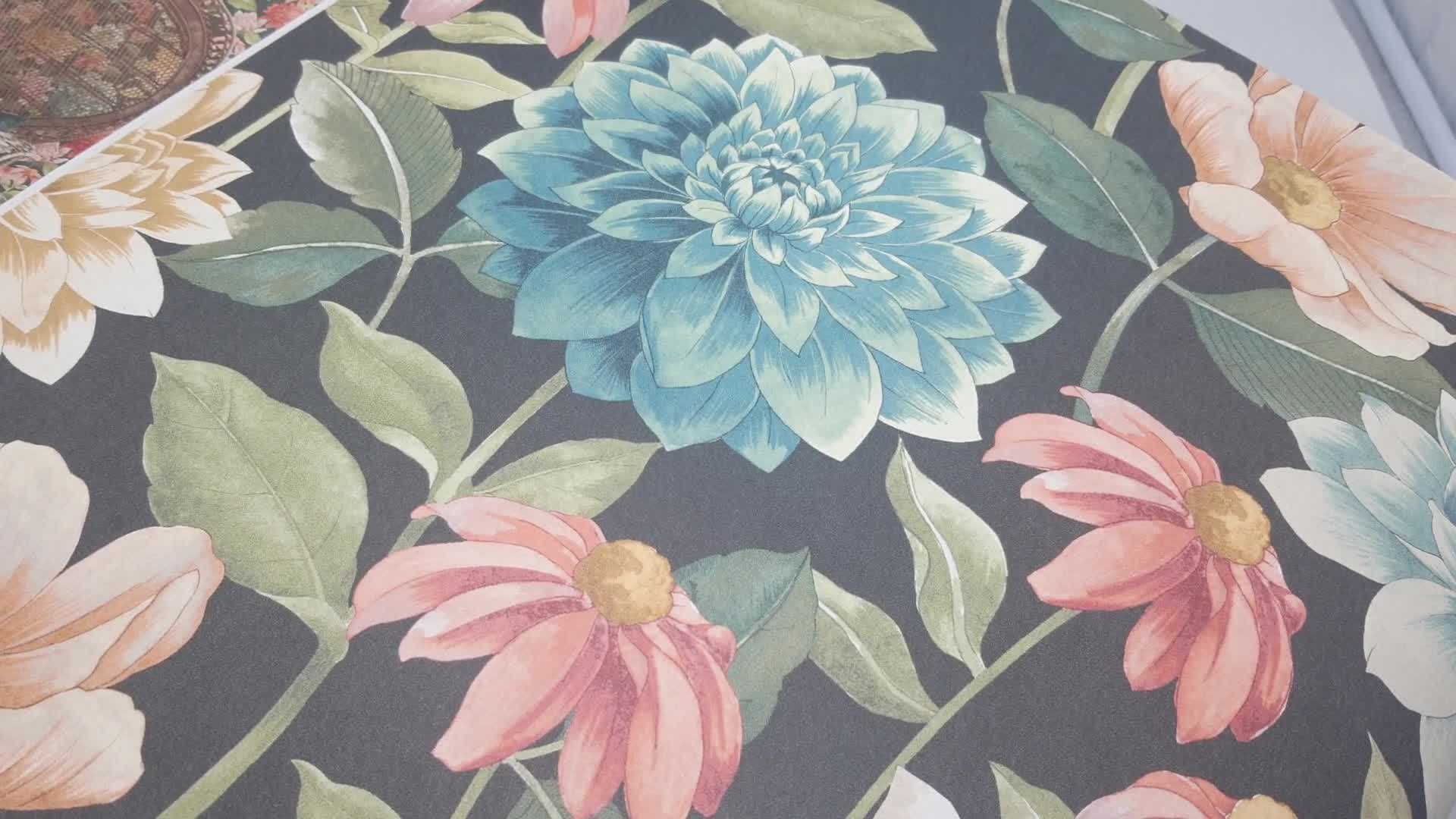 Casadeco dália virág mintás romantikus design tapéta