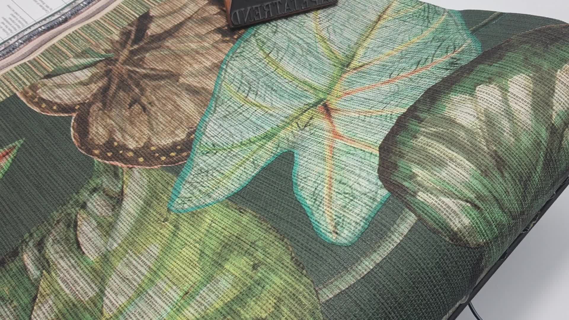 Óriás levélmintás vlies design tapéta zöldes színvilágban