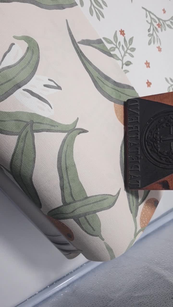 Mediterrán botanikus mintás caselio design tapéta akvarell stílusban