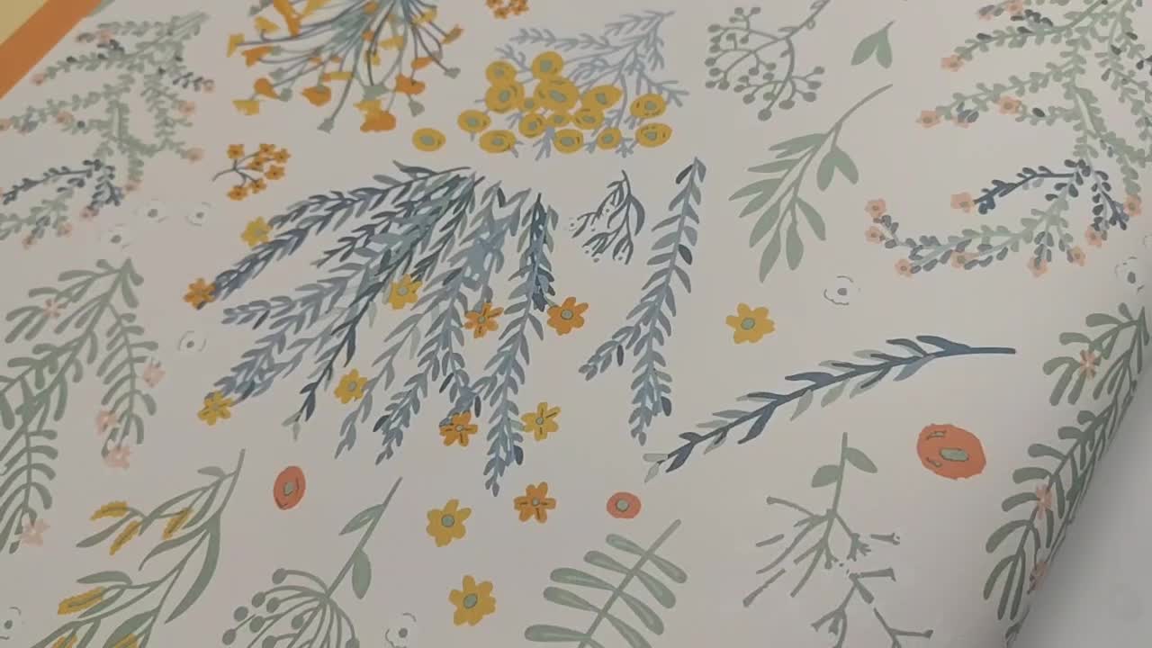 Apró mezei virágmintás vlies gyerektapéta