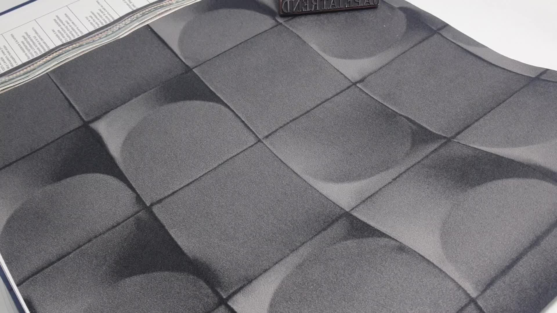 Dekor tapéta fekete 3D hatású geometrikus mintával