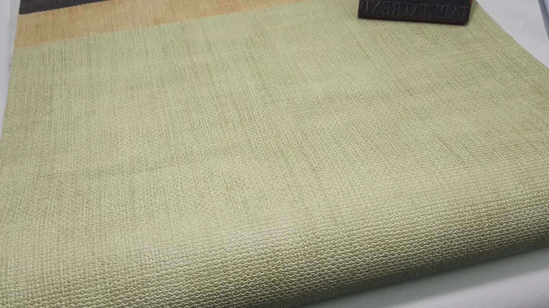 Zöld textilhatású vlies oalsz dekor tapéta mosható