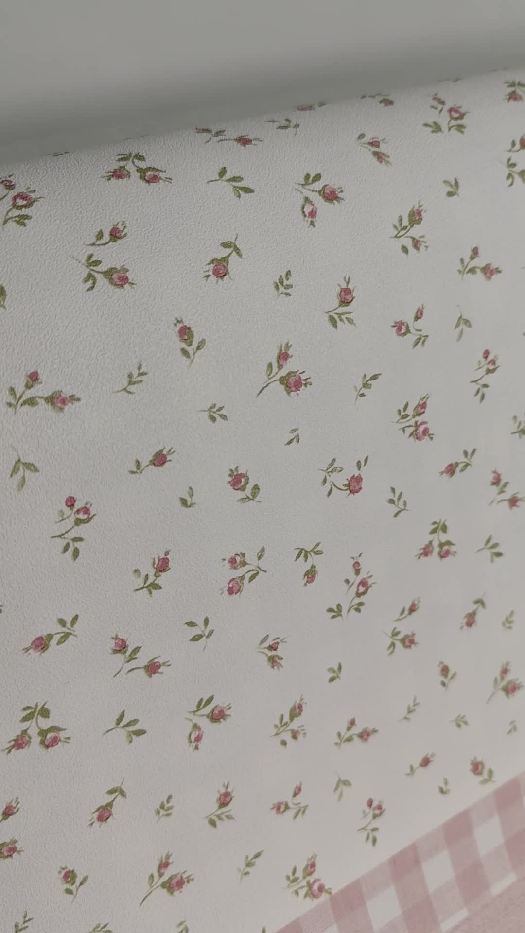 Apró rózsaszín provance virágmintás olasz dekor tapéta