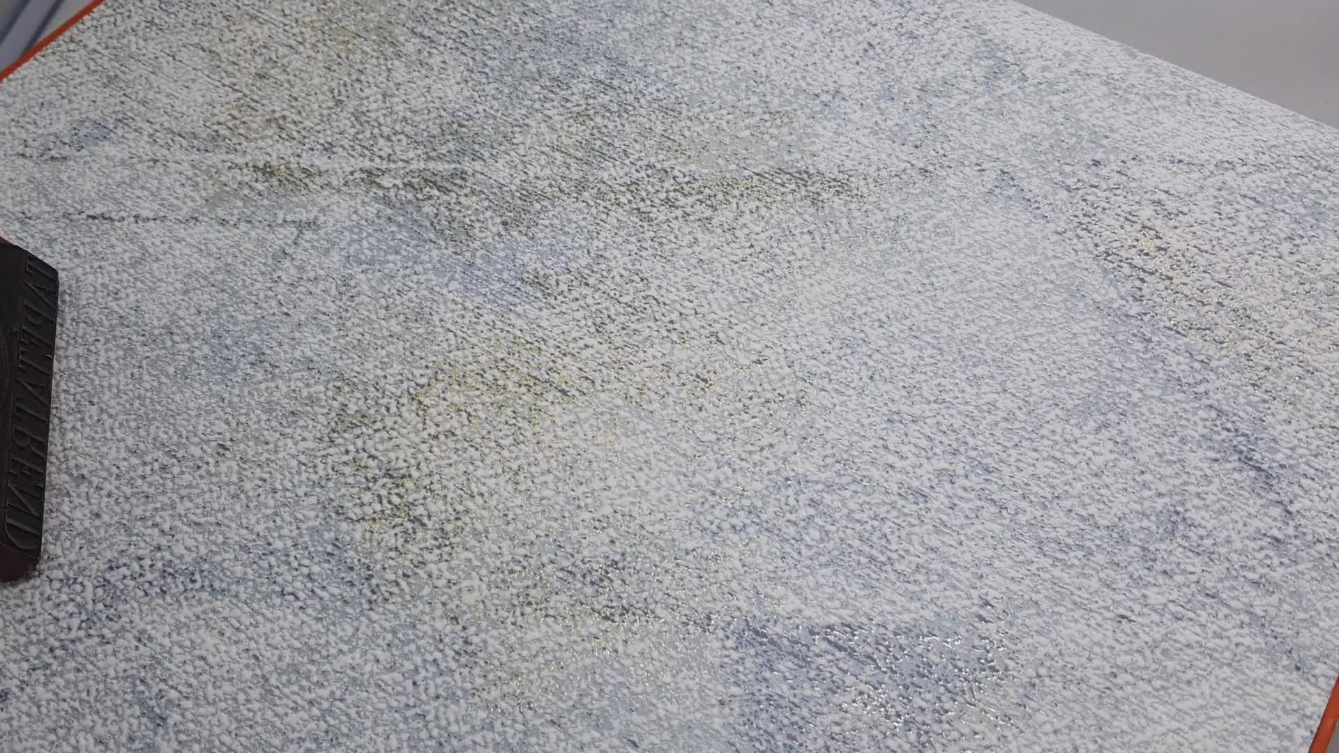 Kékes strukturált rombusz mintás dekor tapéta koptatott hatással