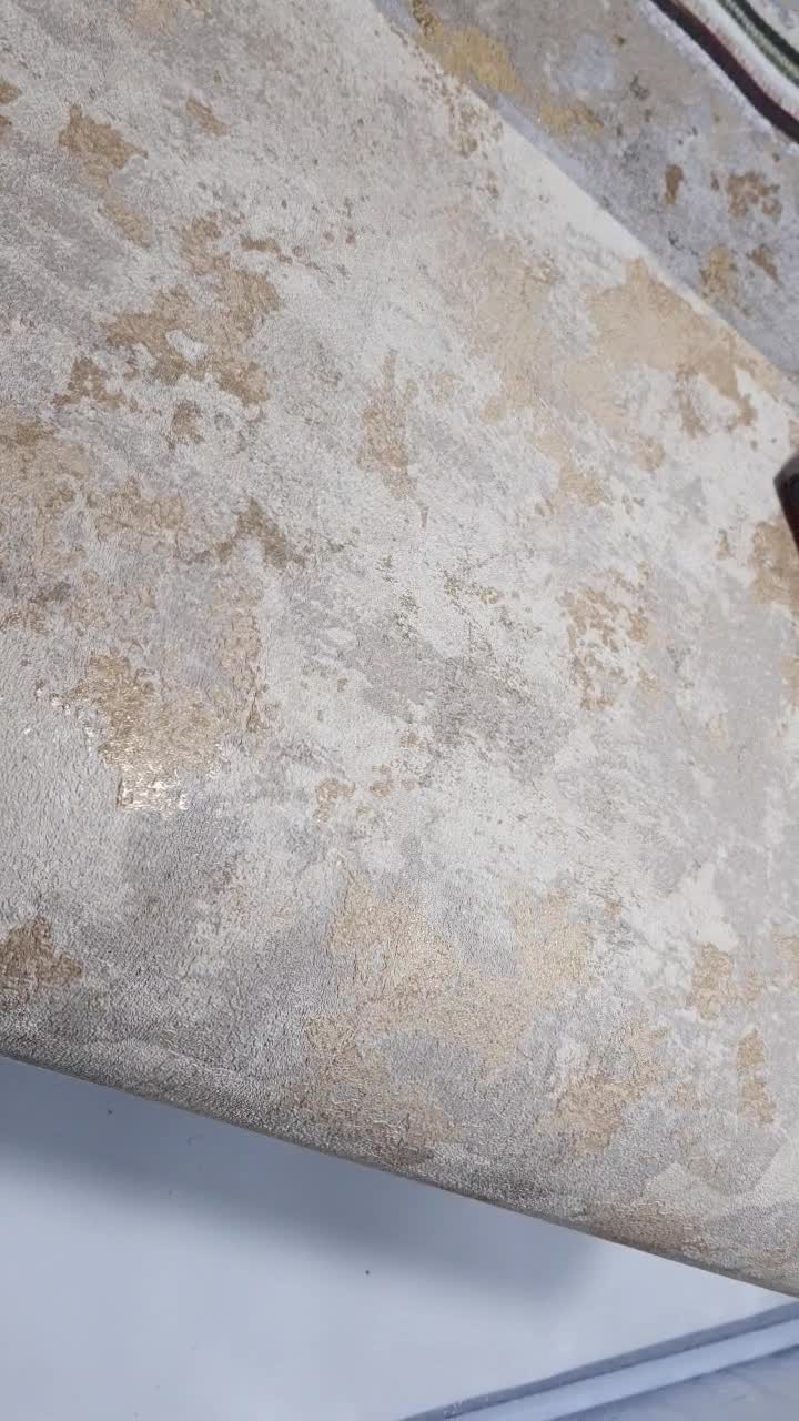 Bézs arany antik vakolat hatású mosható olasz dekor tapéta
