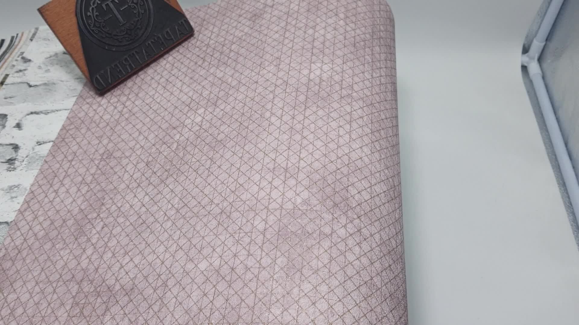 Mosható vinyl design tapéta púder rózsaszín apró geometrikus mintával