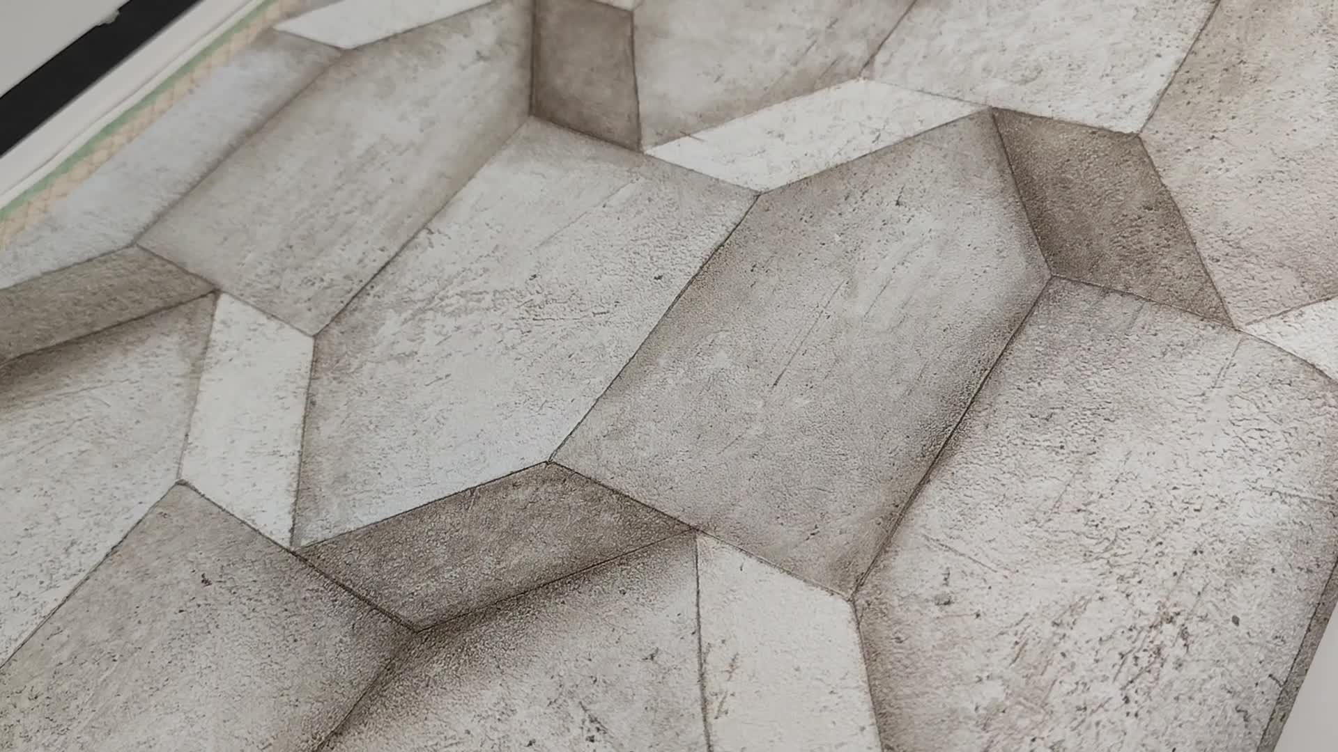 3D hatású dekor tapéta geometrikus mintával