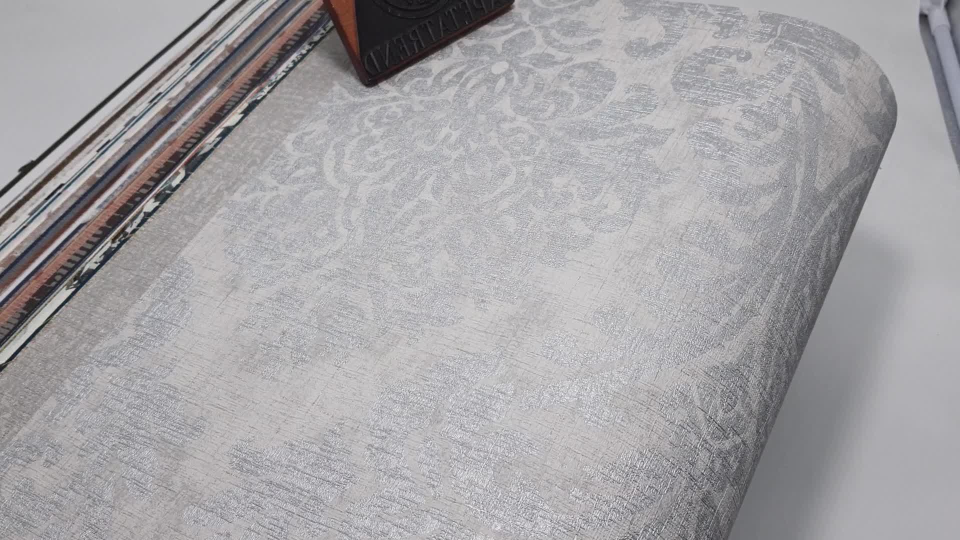 Ezüst klasszikus barokk mintás vlies dekor tapéta