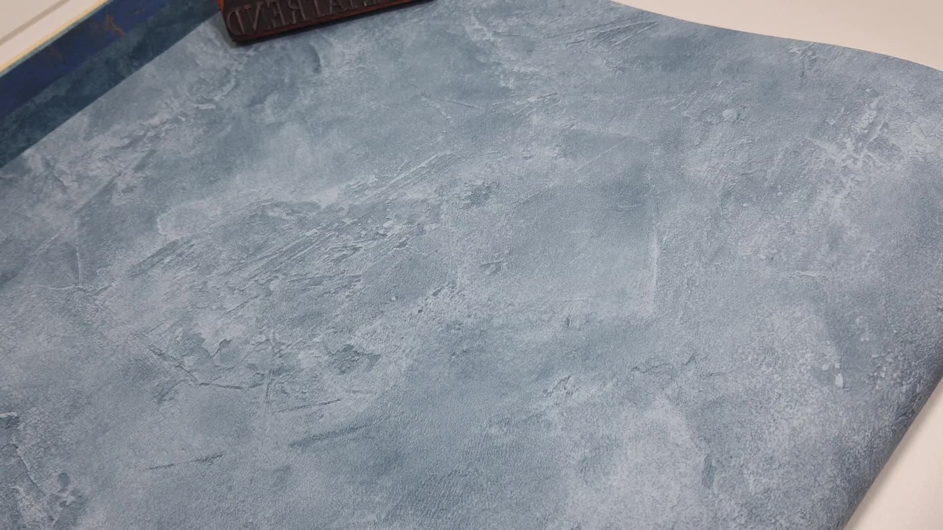 Kék nyers vakolat hatású mosható design tapéta