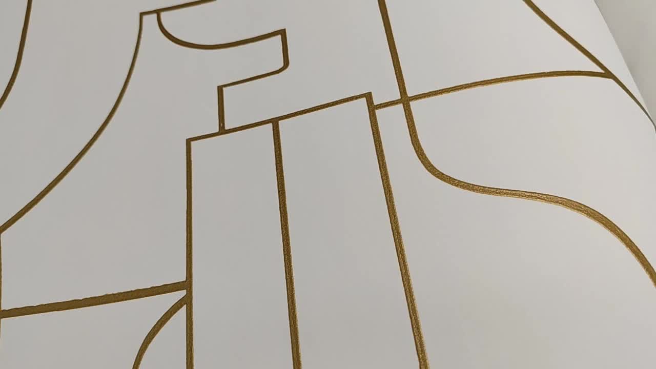 Fehér arany art deco francia design tapéta