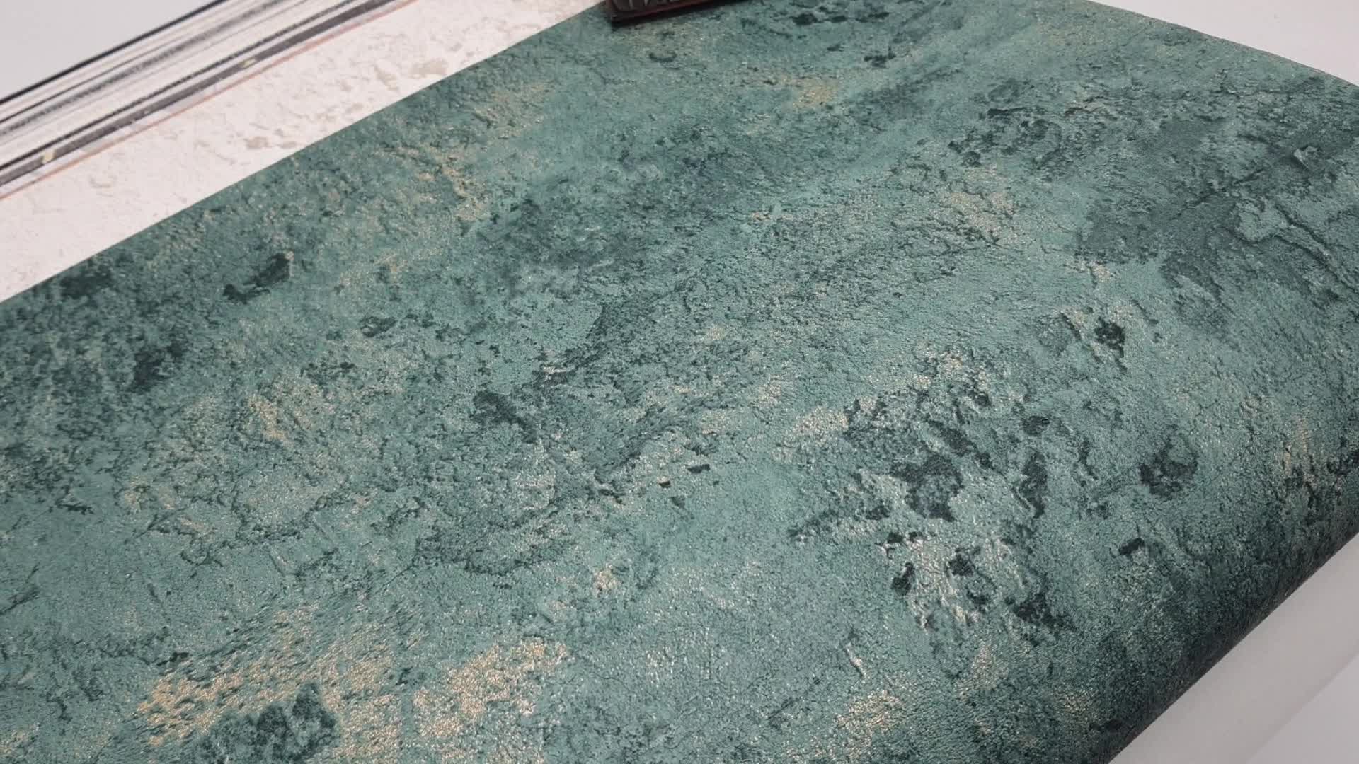 Türkiz arany koptatott hatású mosható design tapéta