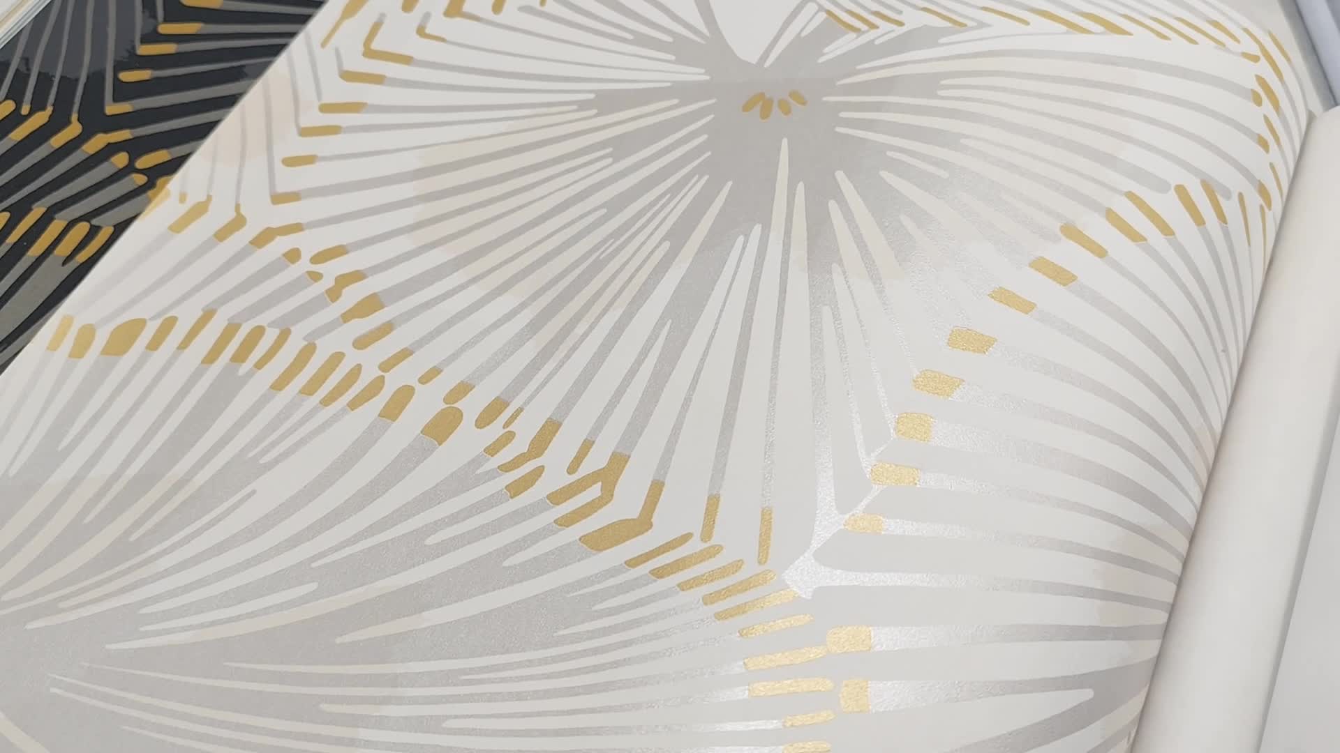 Beige leveles mintás vlies francia design tapéta