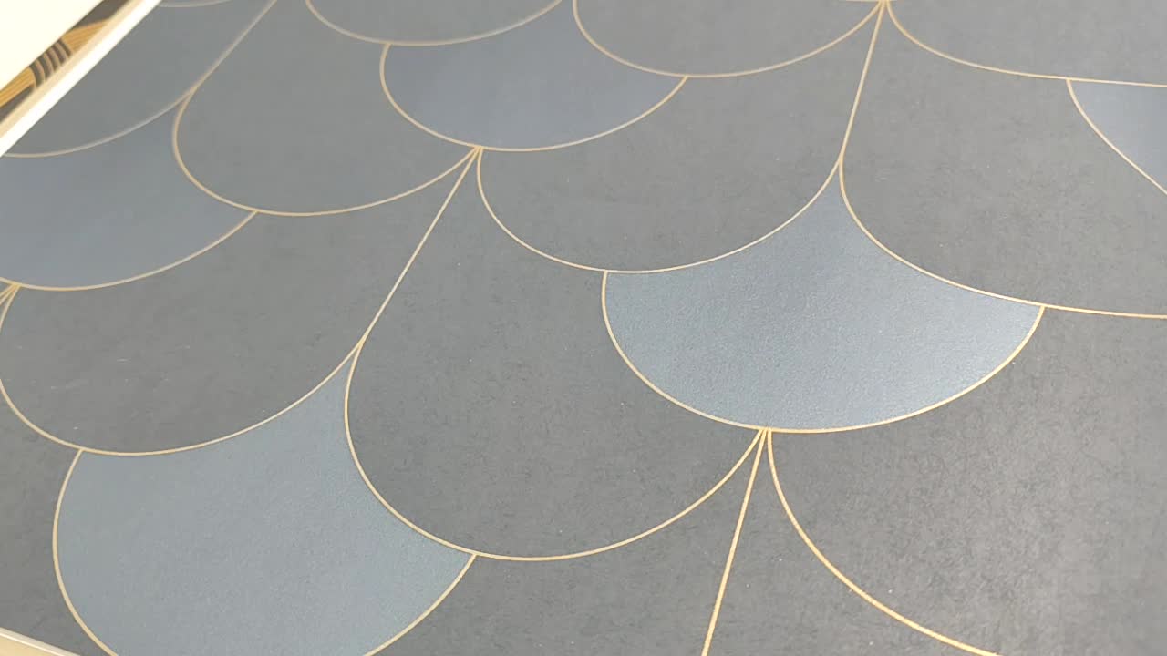 Kék art deco geometria mintás design tapéta