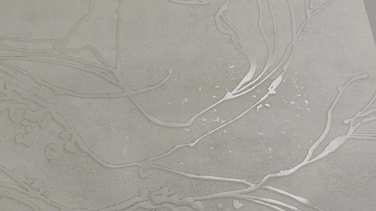 Krémfehér metálos absztrakt mintás design tapéta mosható