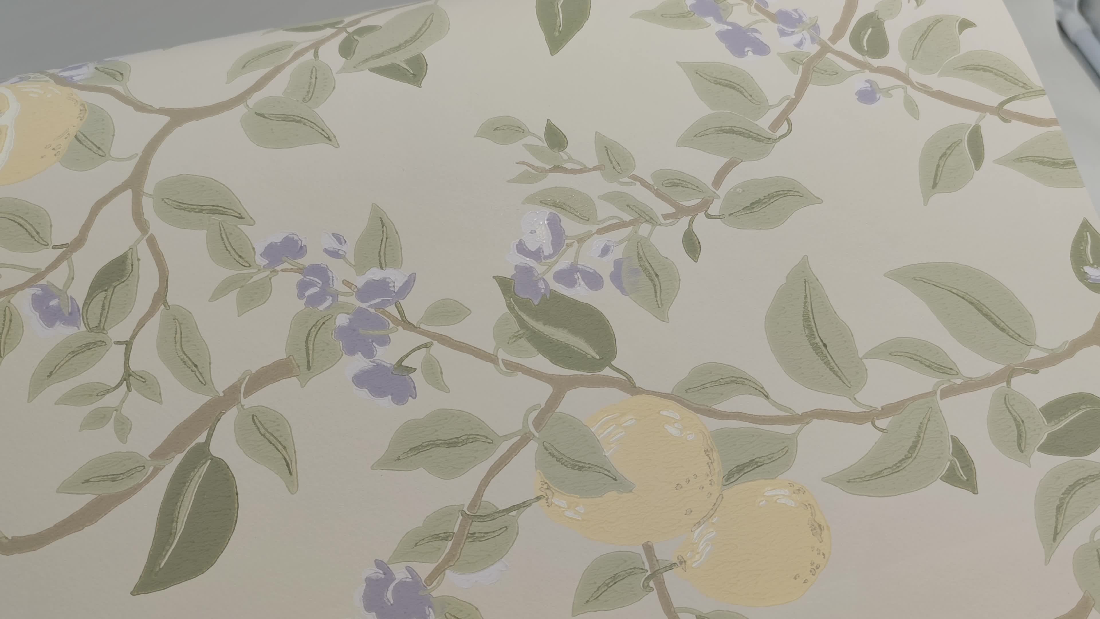 Birsalmafa mintás vlies design tapéta skandi stílusban