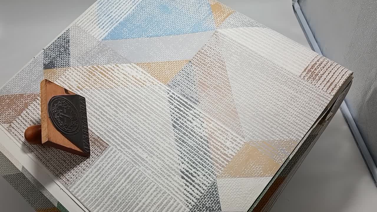 Színes modern geometrikus dekor tapéta