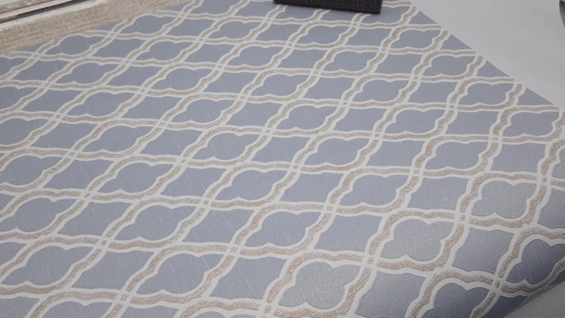 Kék színű damaszk geometria mintás vintage stílusú design tapéta